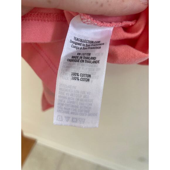 Tea Collection Pink Flower T-Shirt Dress Age 8 - Picture 9 of 11